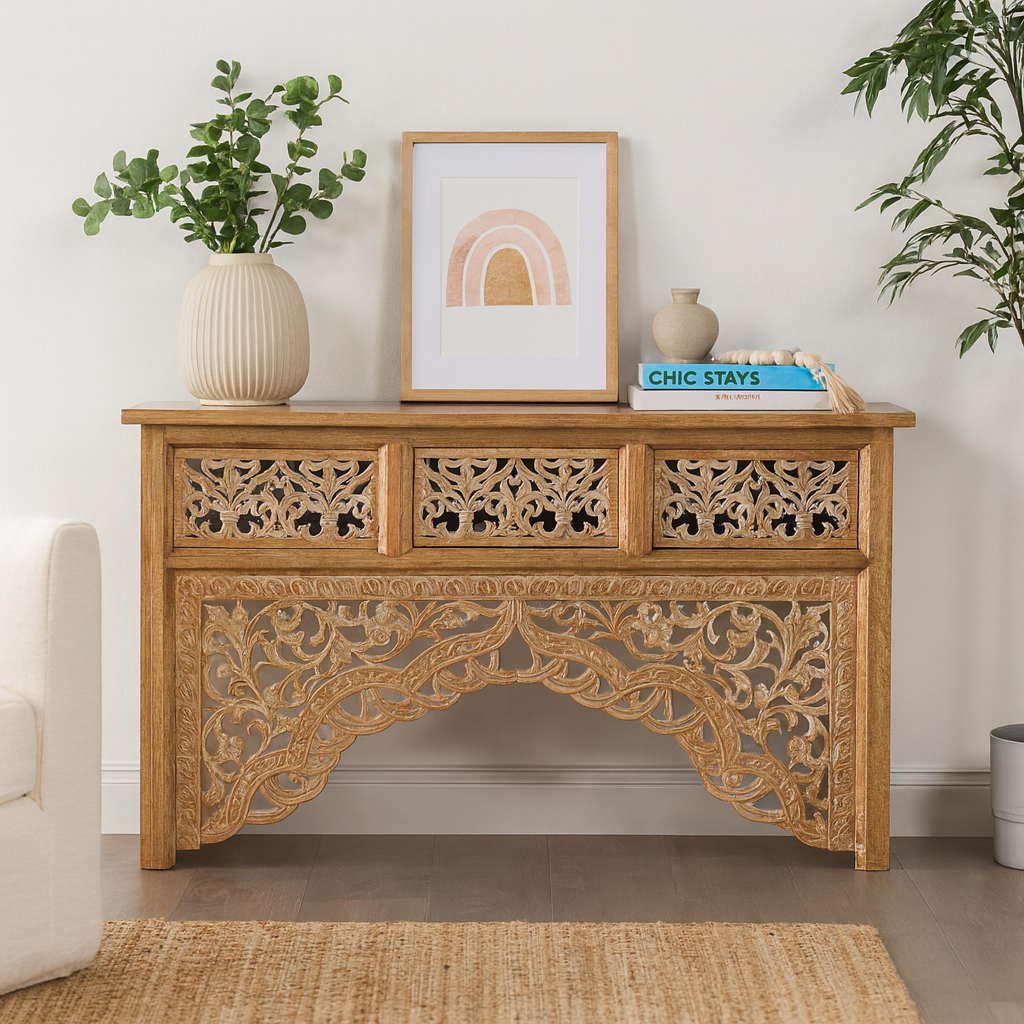 Luke Hand Carved Console