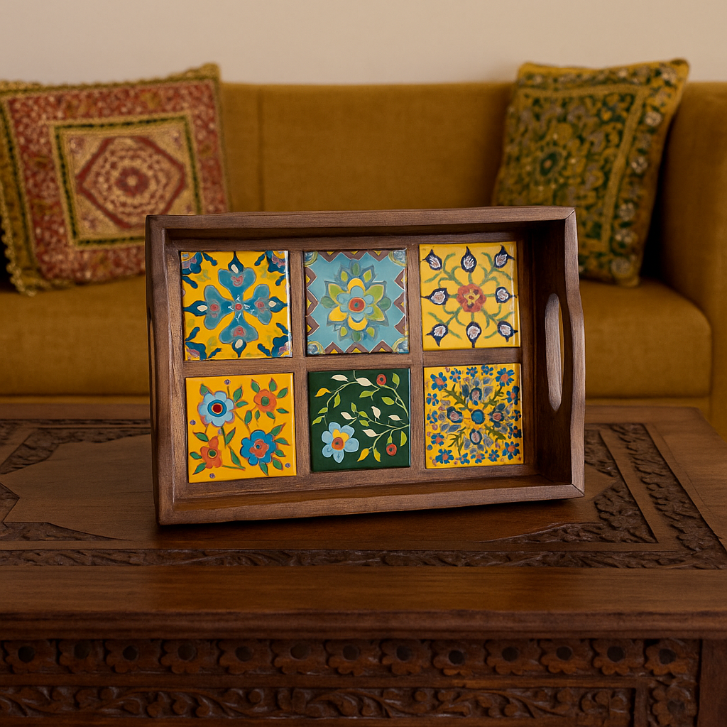 Kelly Wooden Tile Tray