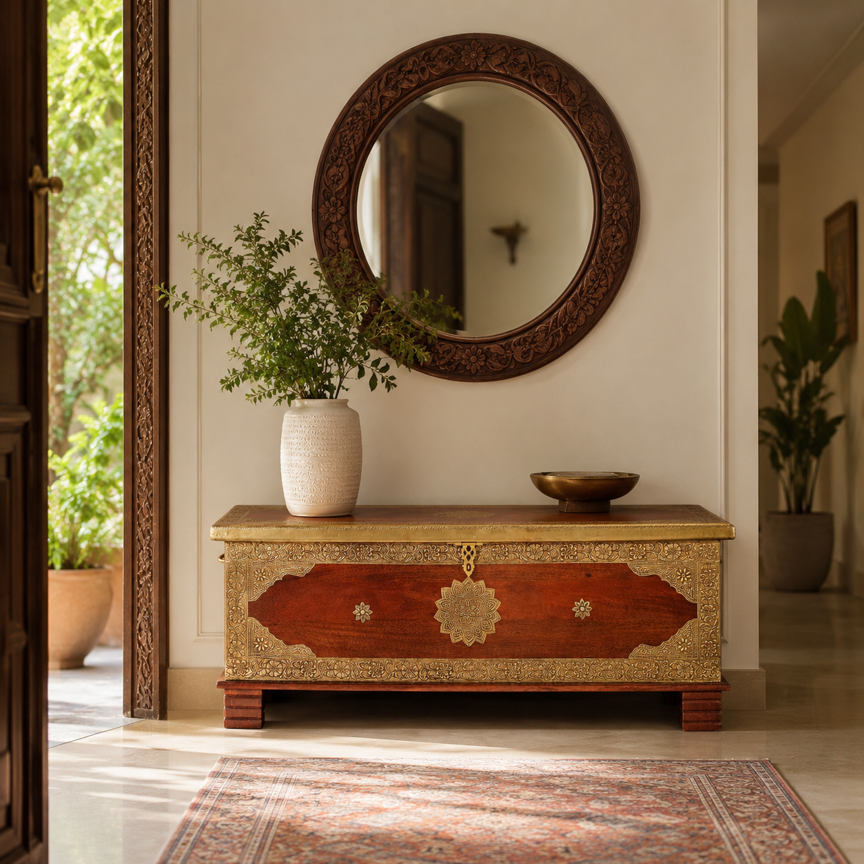 Minka Wooden Storage Trunk