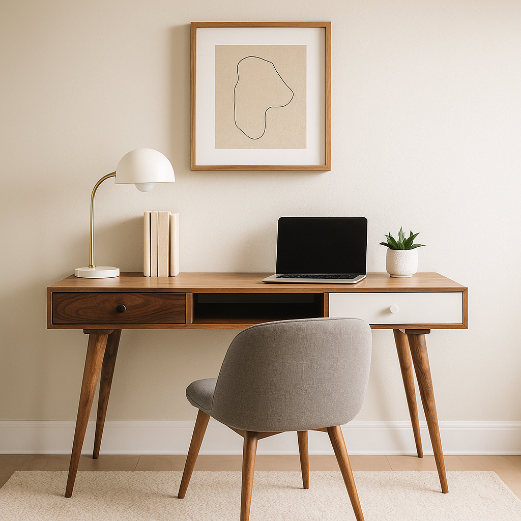 Grace Hand Carved Wooden Study Table