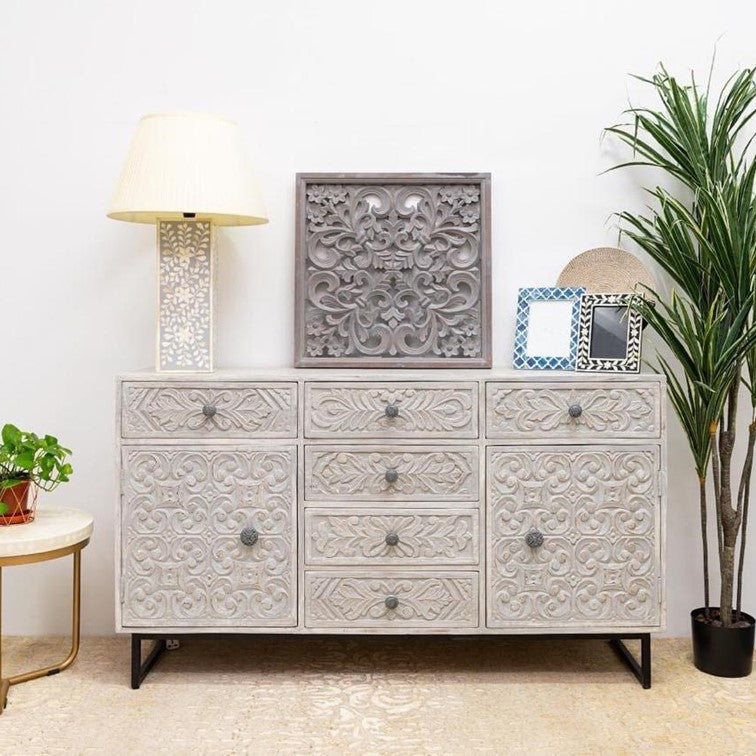 Janet Hand Carved Side Board