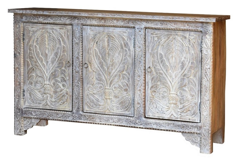 Remi Hand Carved Wooden Sideboard