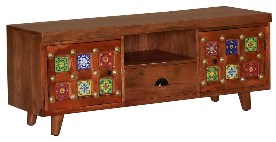 Hira Wooden Tile TV Console