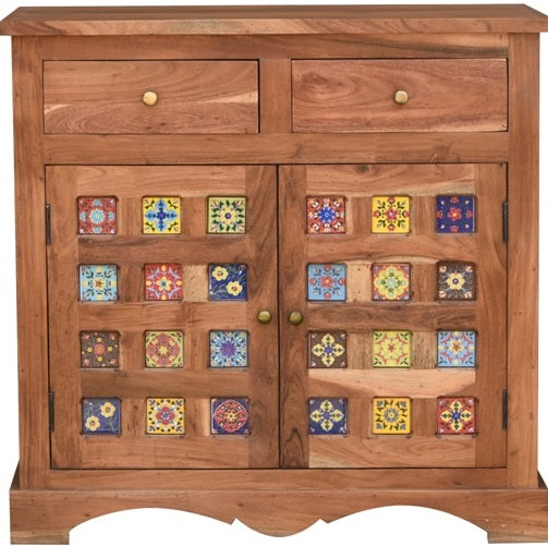 Rainie Carved Wooden Cabinet