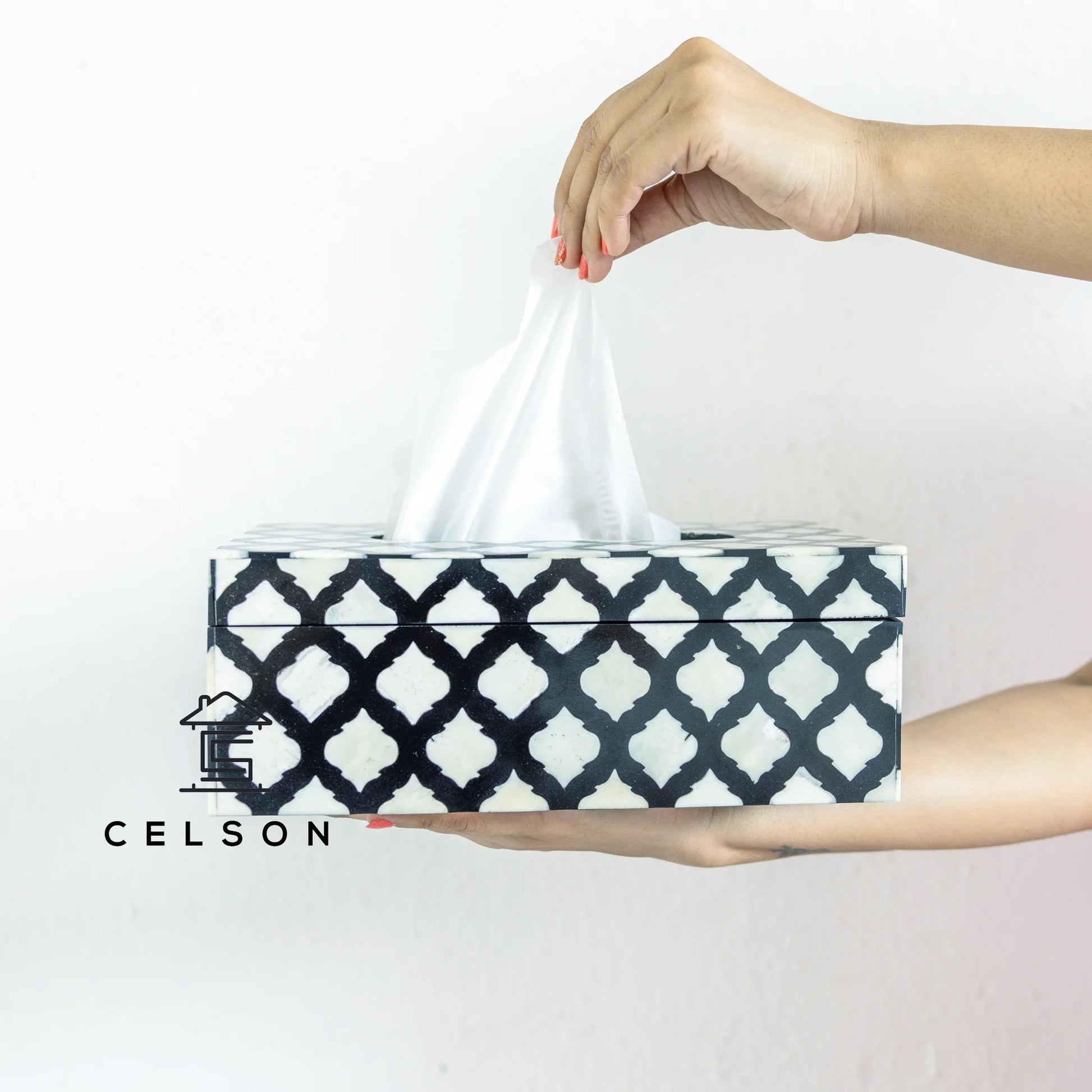 Obie Bone Inlay Tissue Box