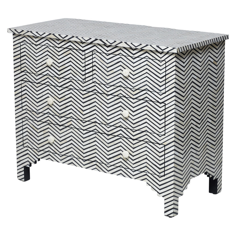 Vanya Bone Inlay Chest of Drawer