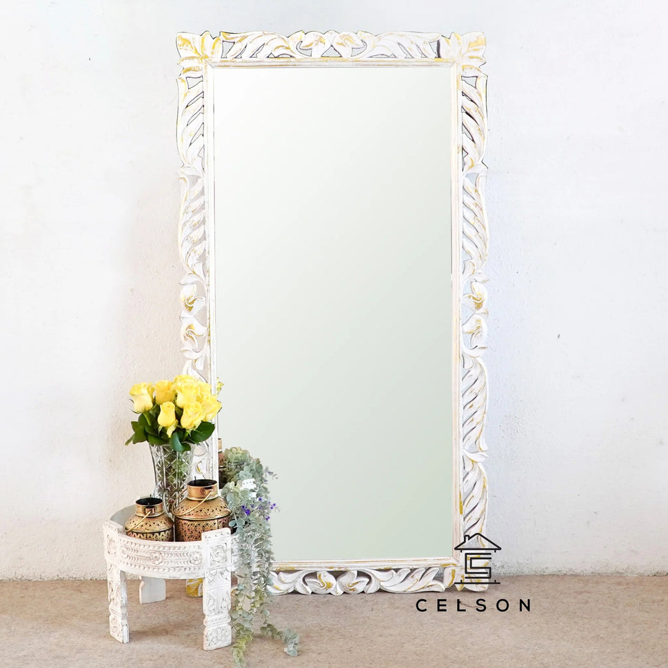 Kathy Carved Wooden Mirror