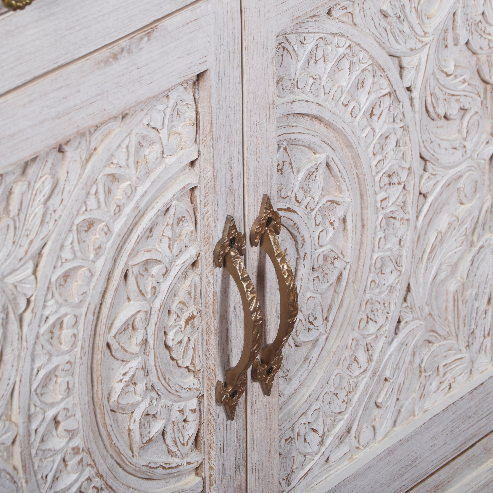 Hanah Hand Carved Wooden Sideboard