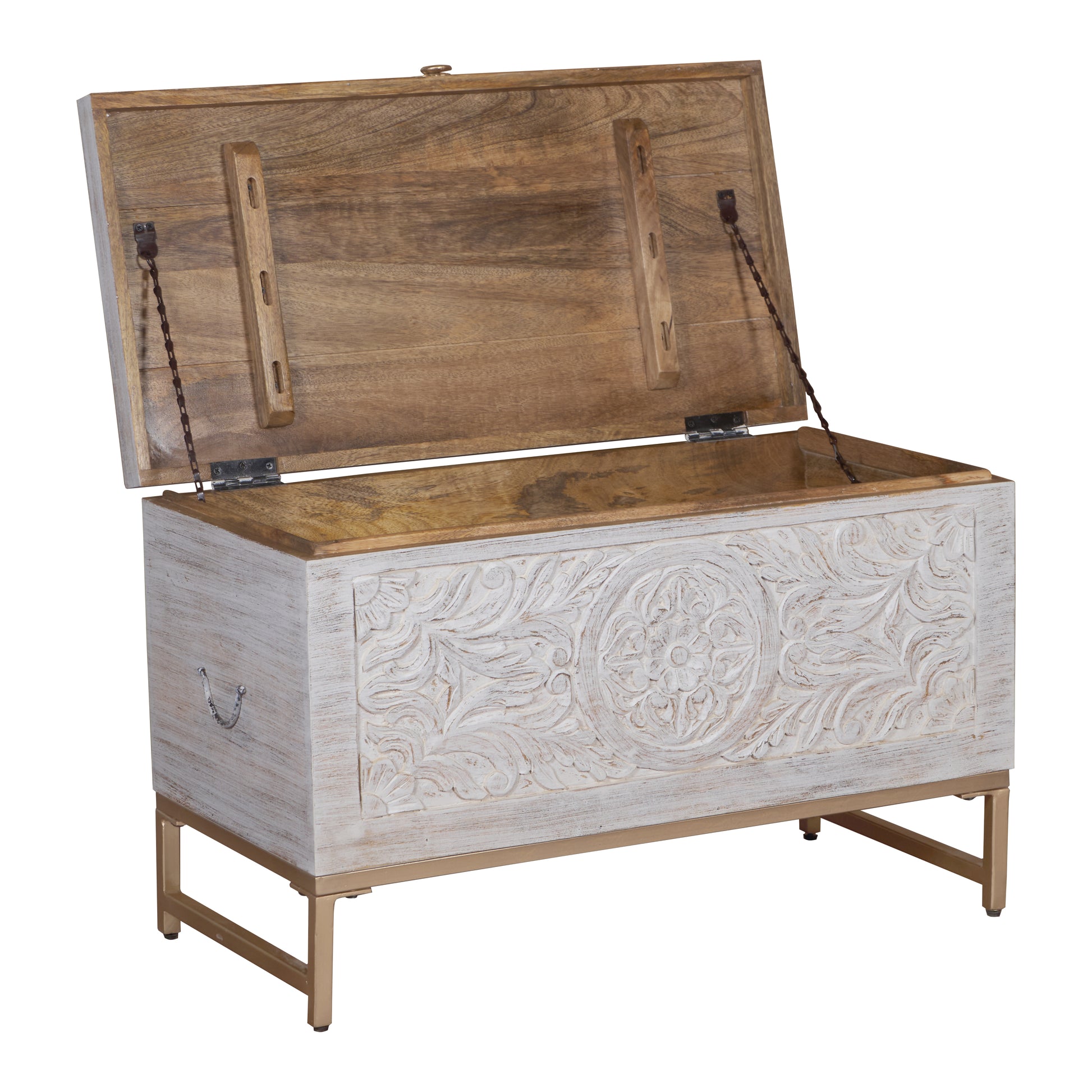 Yana Carved Storage Trunk