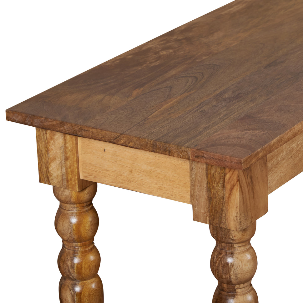 Lucie Hand Carved Wooden Console Table
