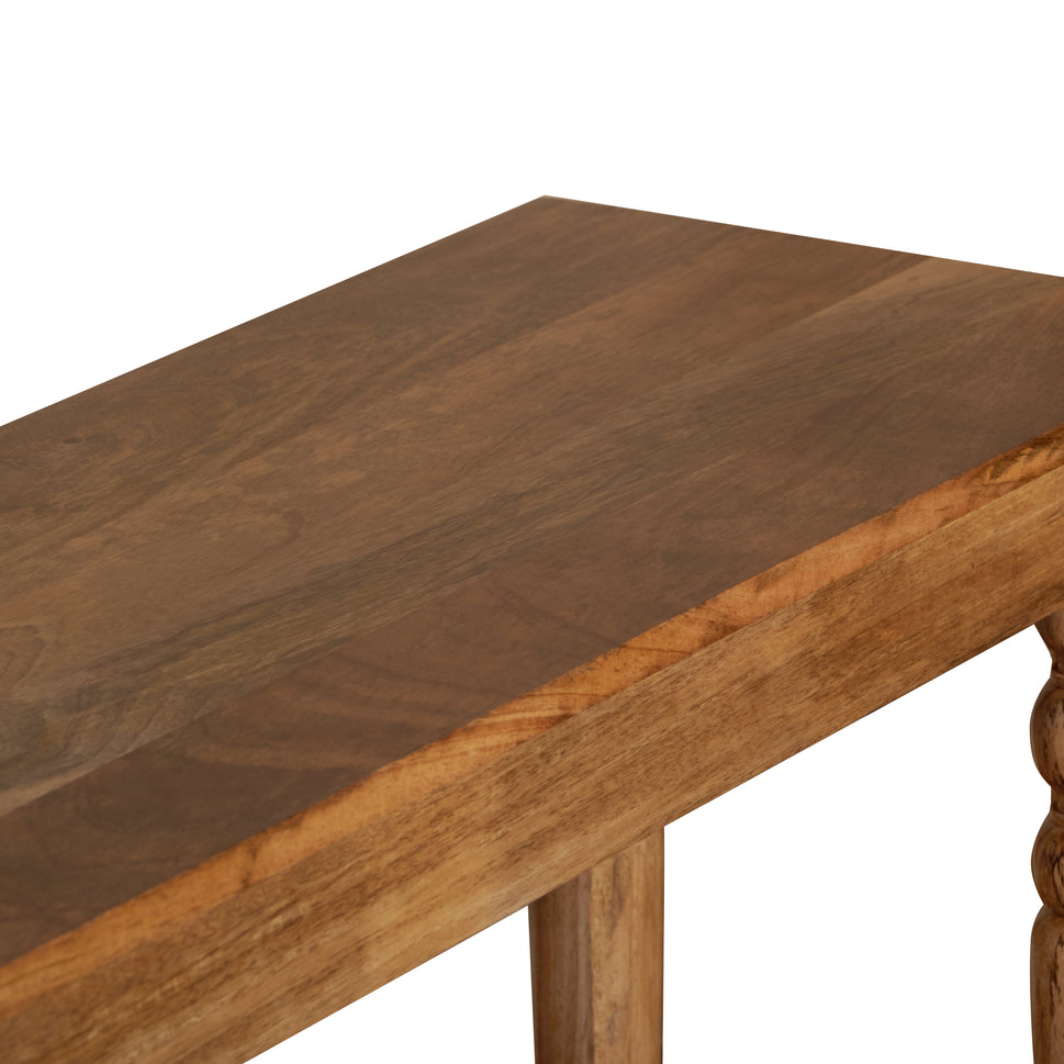 Lucie Hand Carved Wooden Console Table