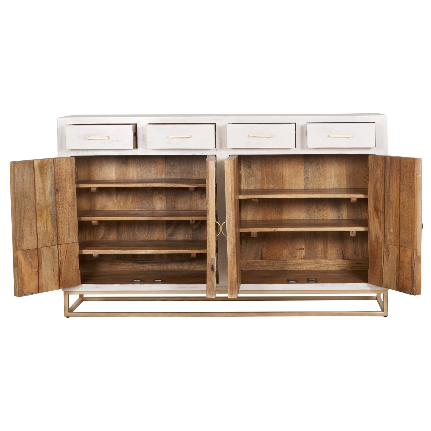 Essa Hand carved Wooden Shoe Cabinet
