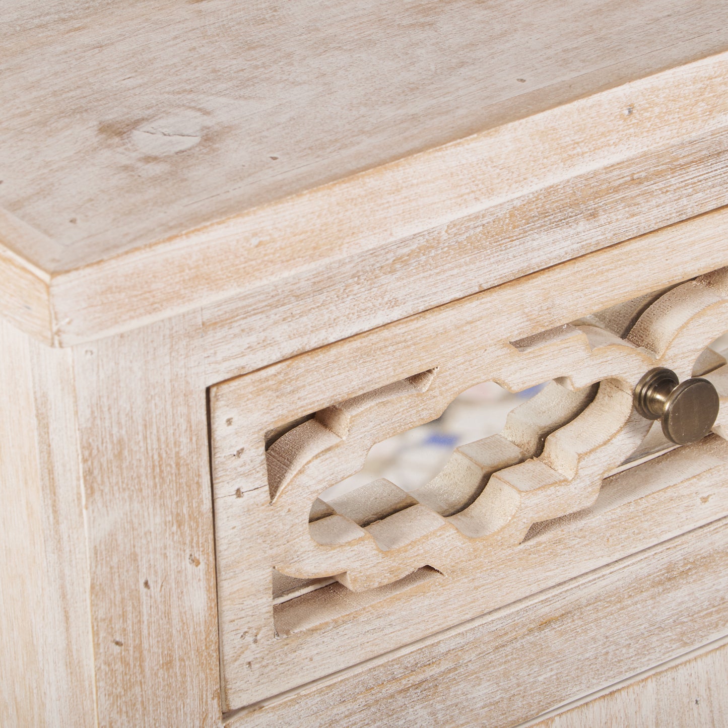 Azami Hand Carved Wooden Chest