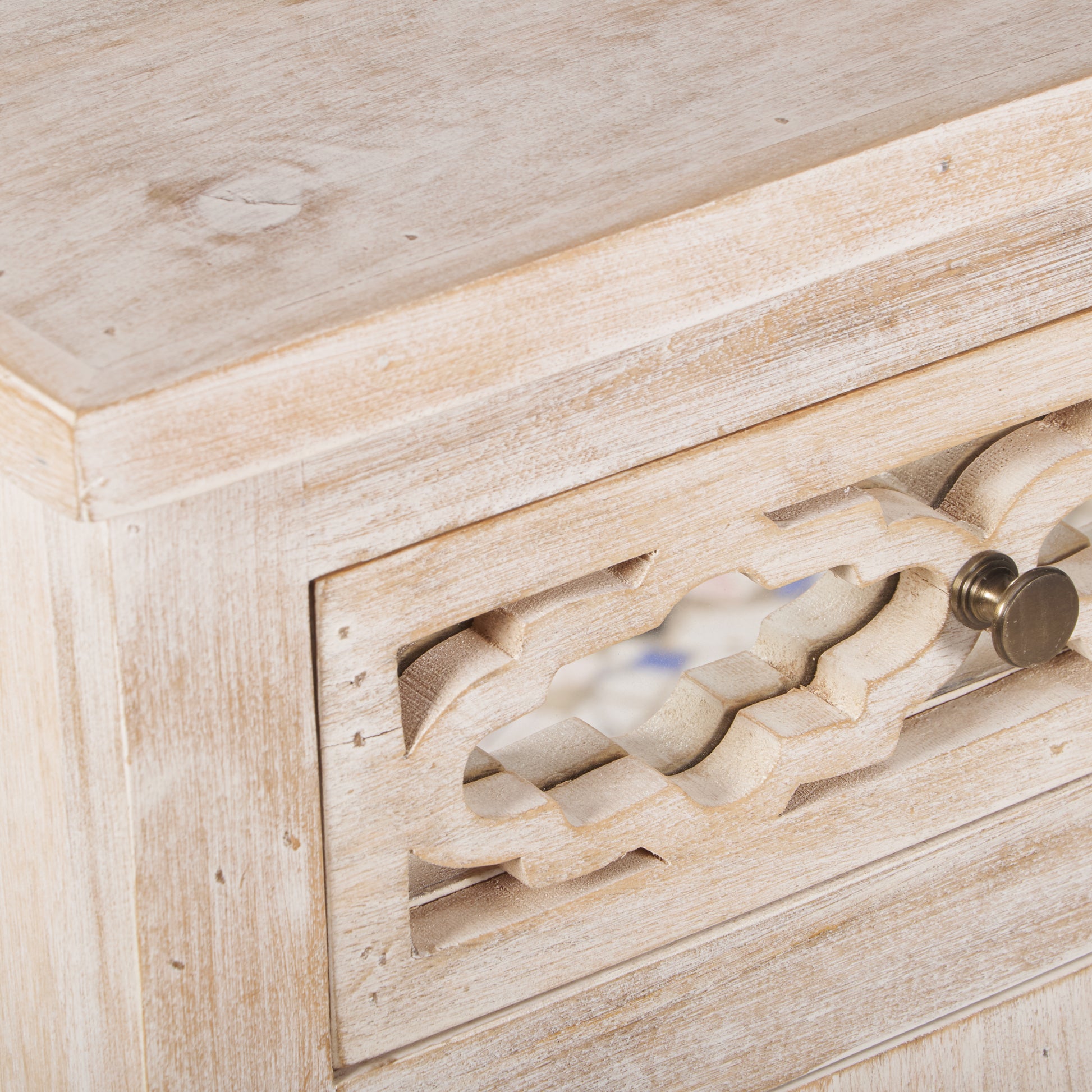Azami Hand Carved Wooden Chest
