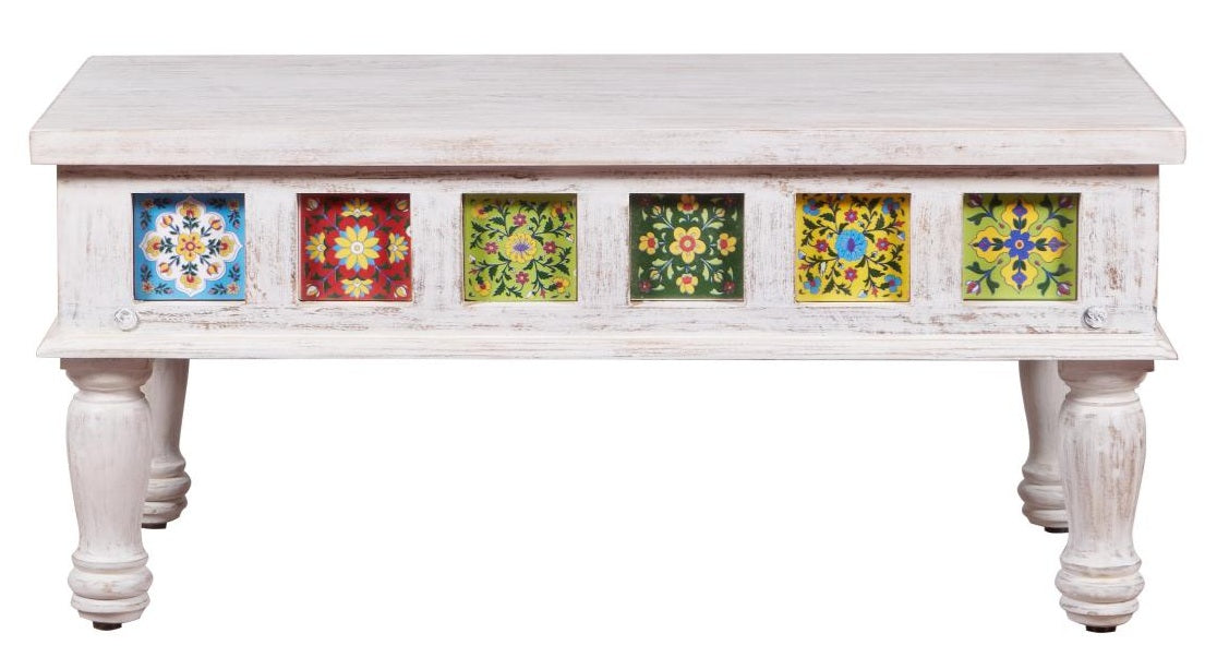 Willy Carved Tile Coffee Table