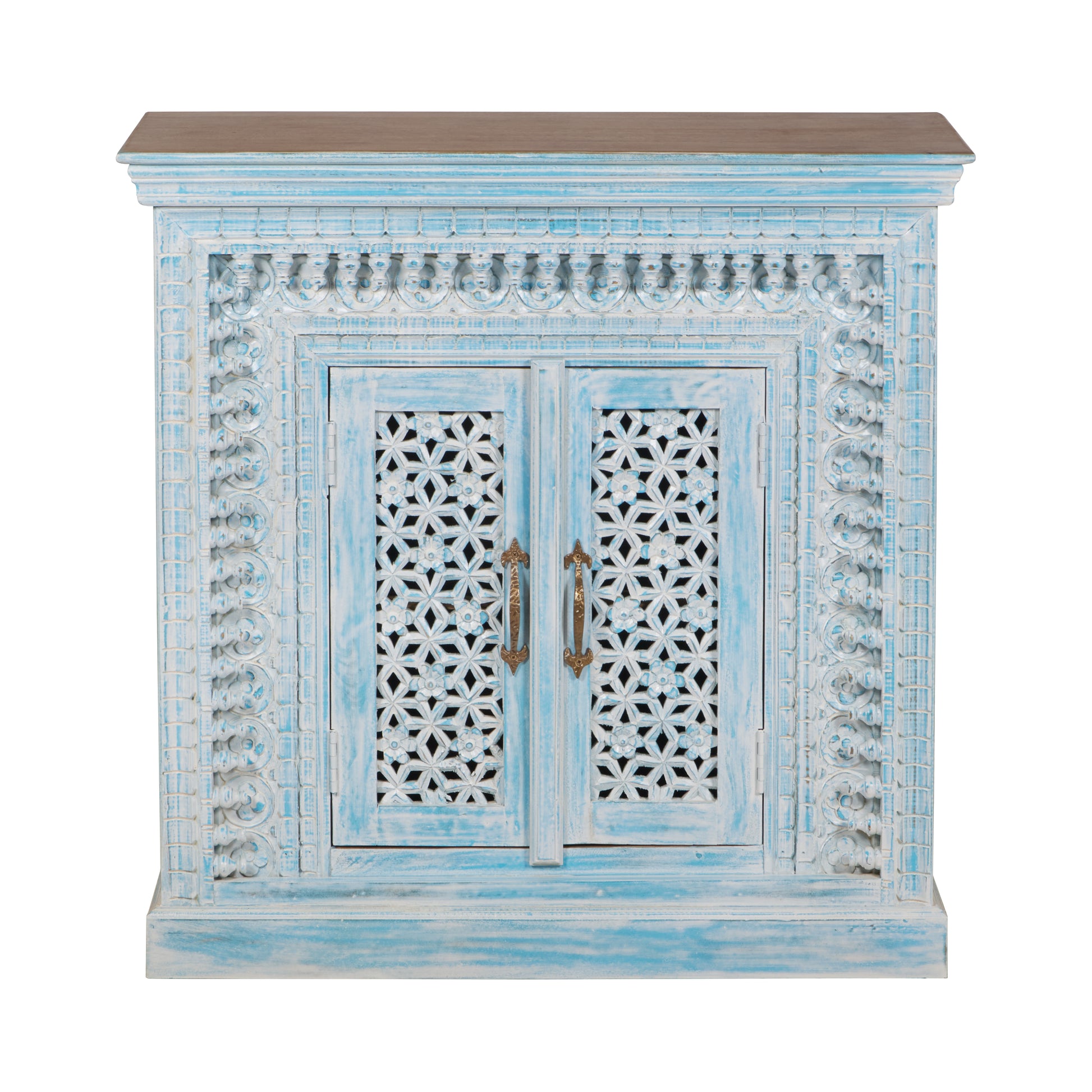 Cleon Hand Carved Wooden Chest
