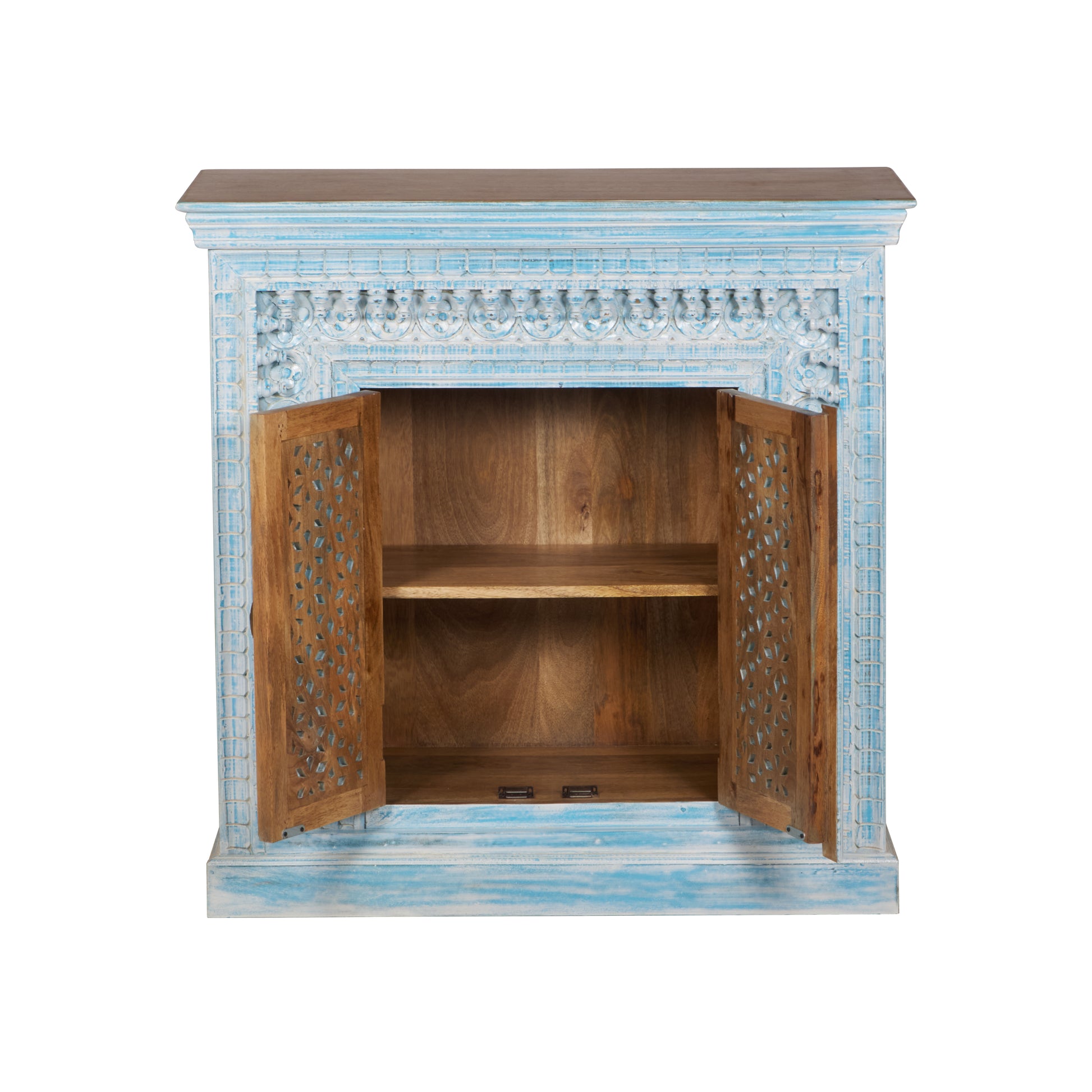 Cleon Hand Carved Wooden Chest