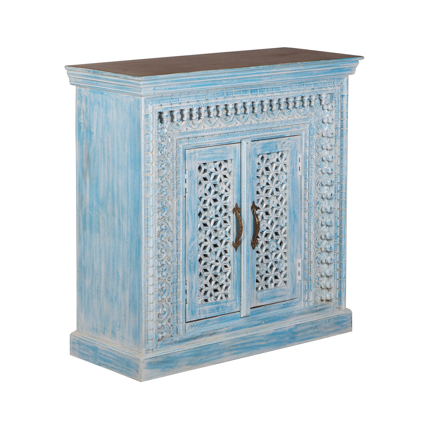 Cleon Hand Carved Wooden Chest