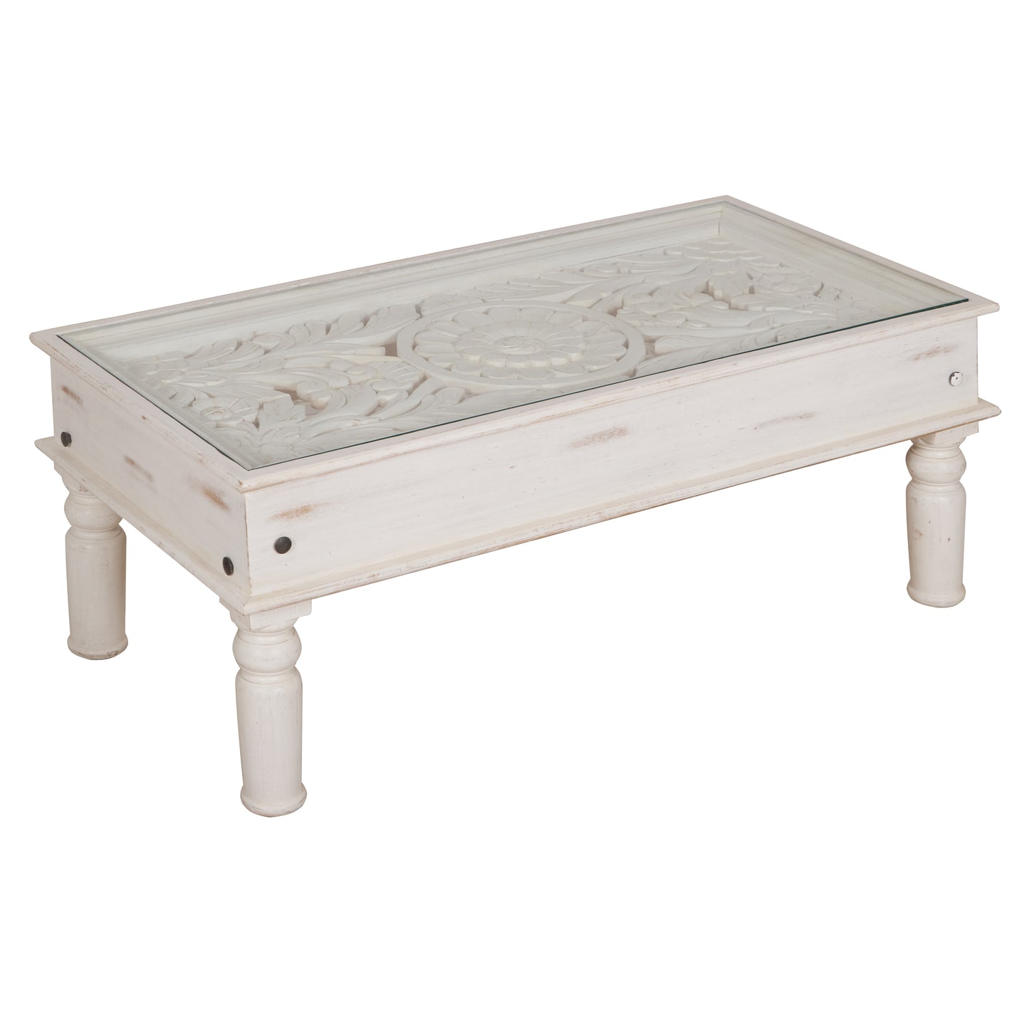 Erme Hand Carved Coffee Table