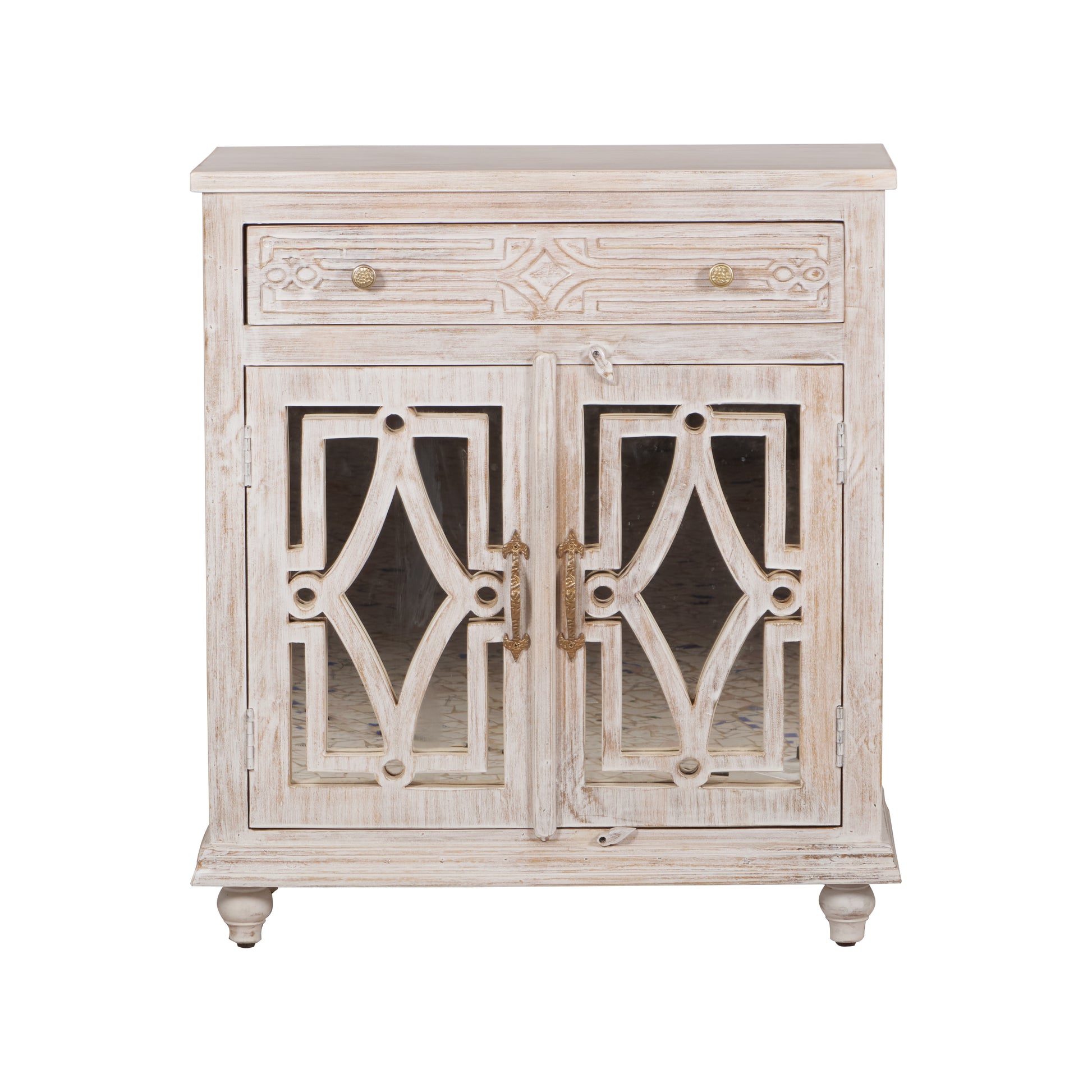 Elodie Carved Wooden Cabinet
