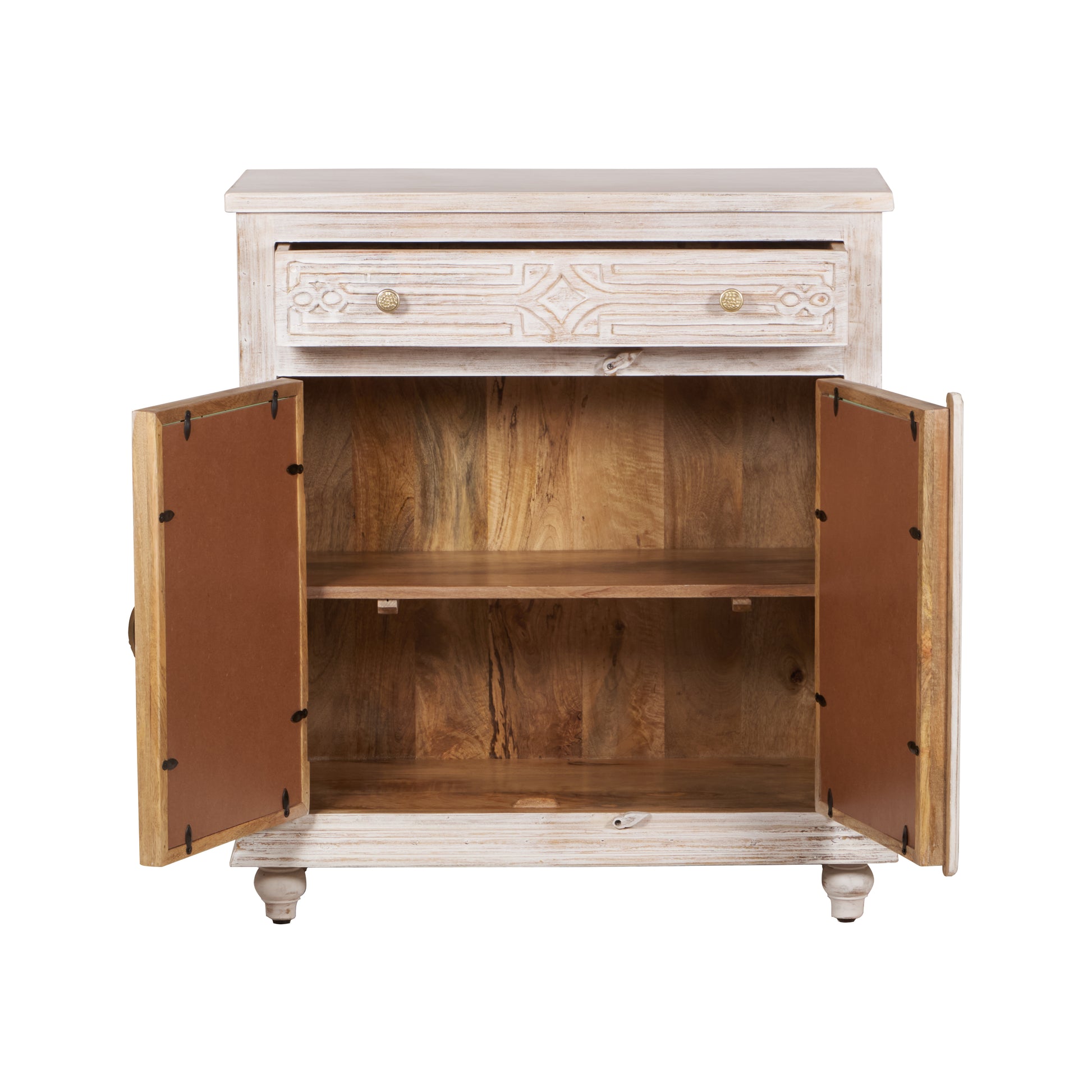 Elodie Carved Wooden Cabinet