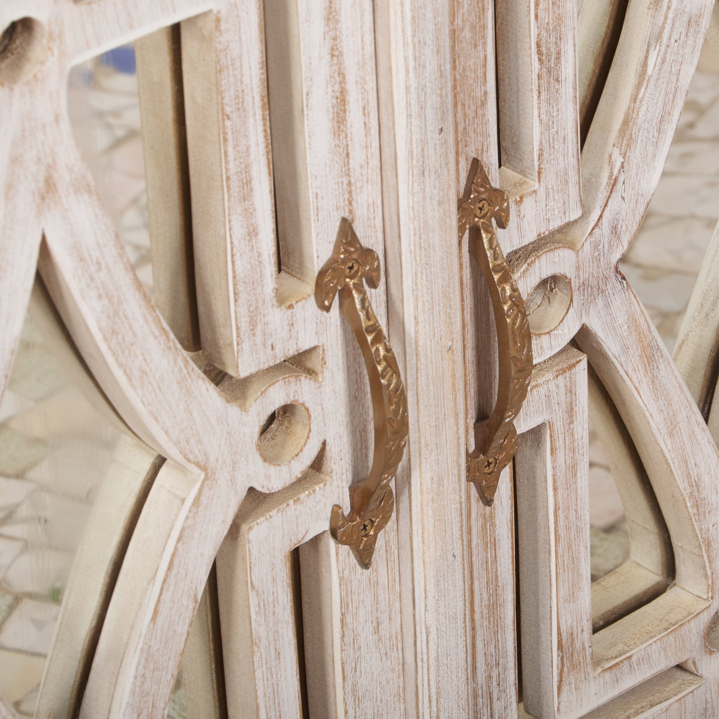 Elodie Carved Wooden Cabinet