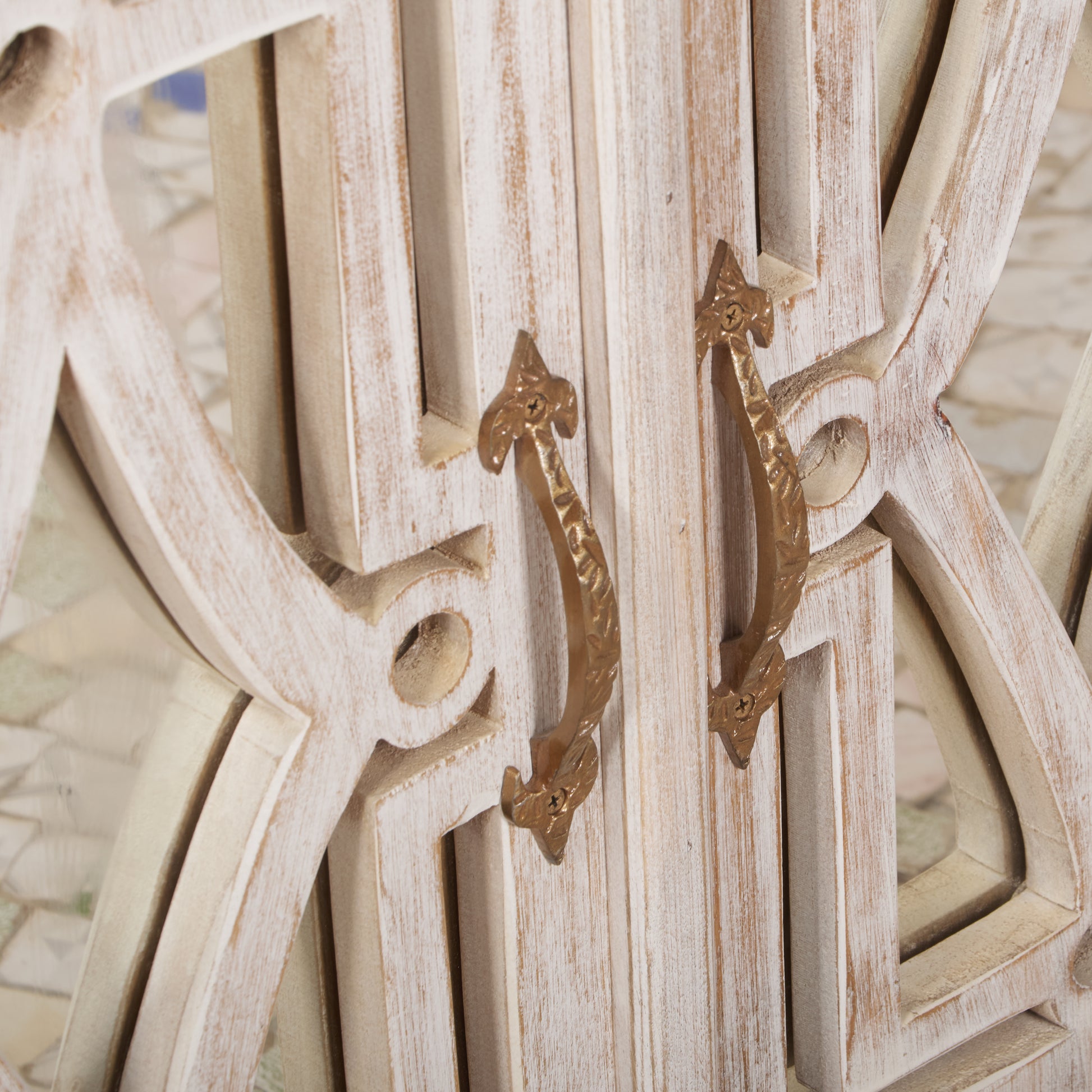 Elodie Carved Wooden Cabinet