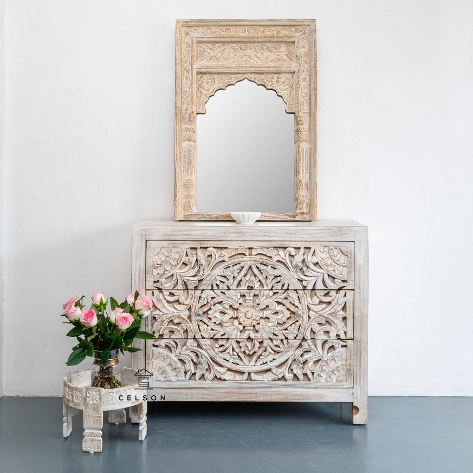 Kate Carved Wooden Chest of Drawer