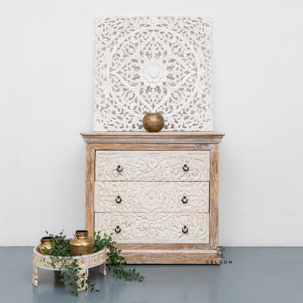Rashita Wooden Carved Chest of drawer