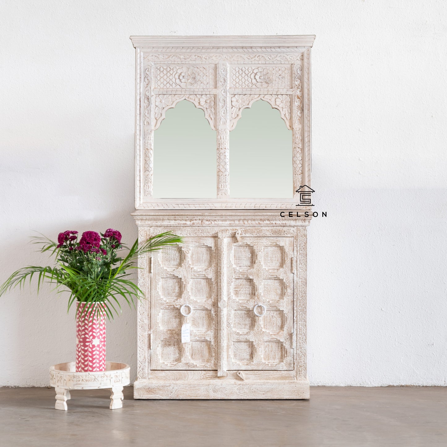 Sandra Carved Wooden Cabinet