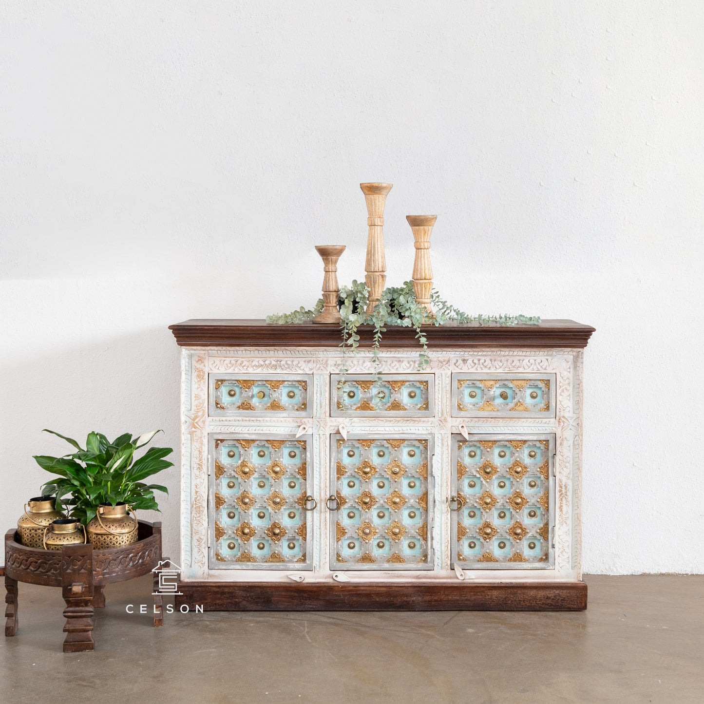 Wiki Hand Carved Wooden Buffet