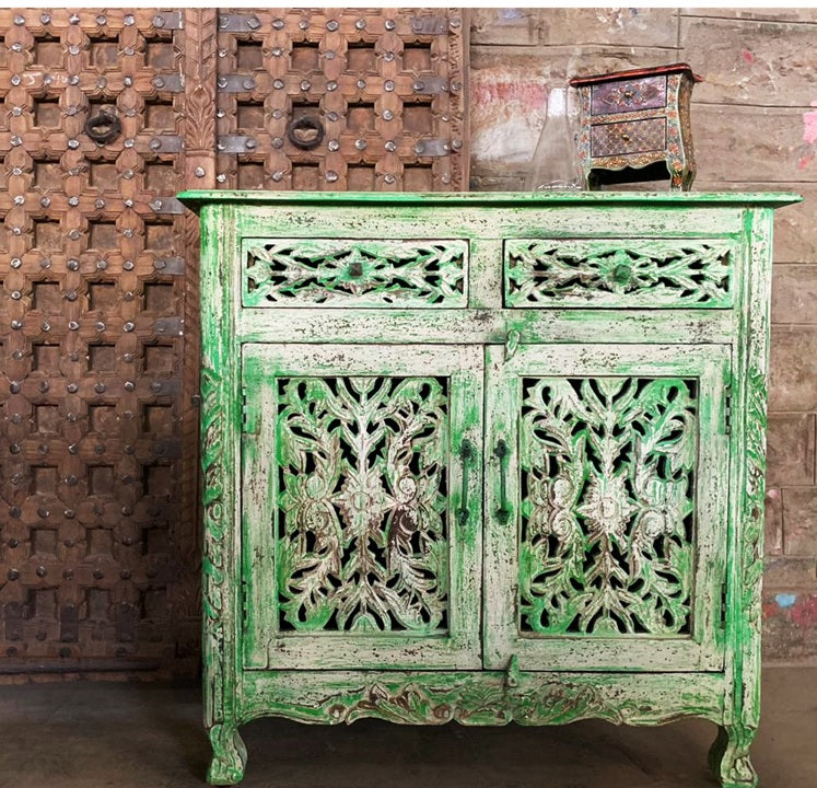 Ursula Carved Wooden Cabinet