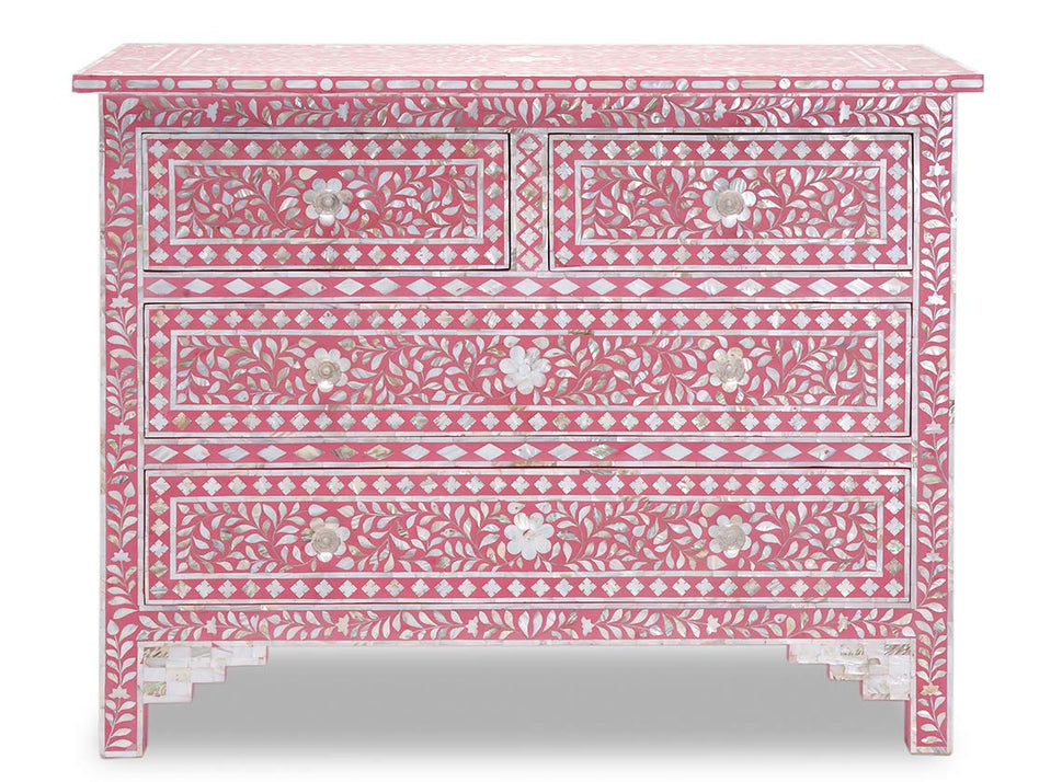 Bella Mother of Pearl Inlay Chest of Drawer
