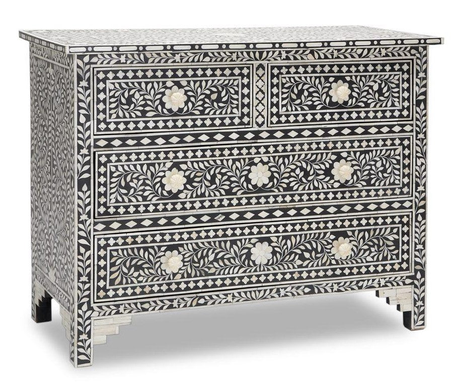 Magdalene Bone Inlay Chest of Drawer