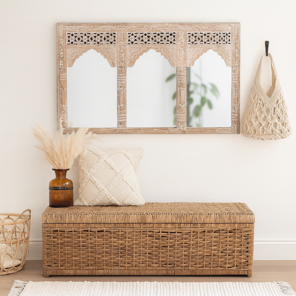 Alves Carved Wooden Mirror