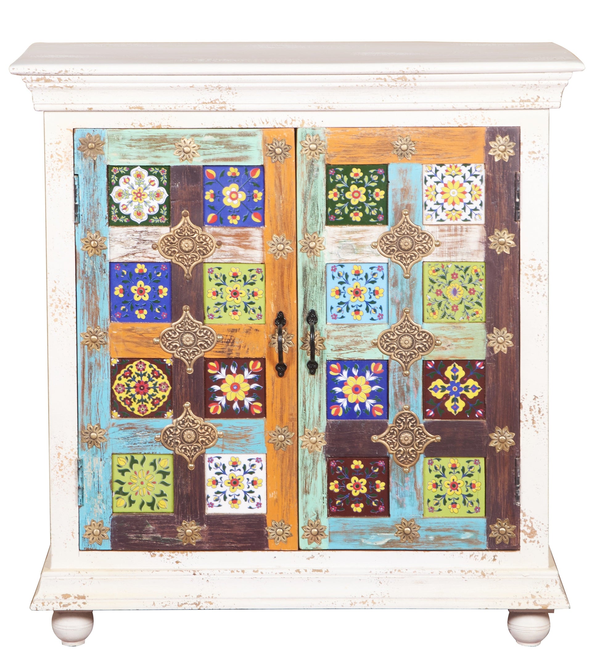 Mandy Carved Tile Cabinet