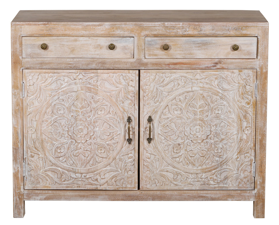 Jason Carved Wooden Cabinet