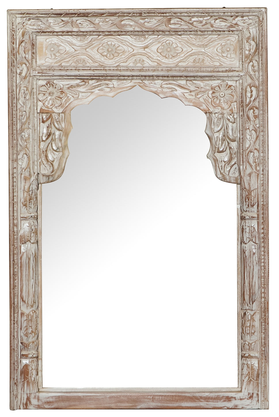 Hary Hand Carved Wooden Mirror