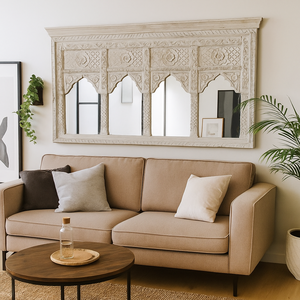 Emma Hand Carved Arch Mirror