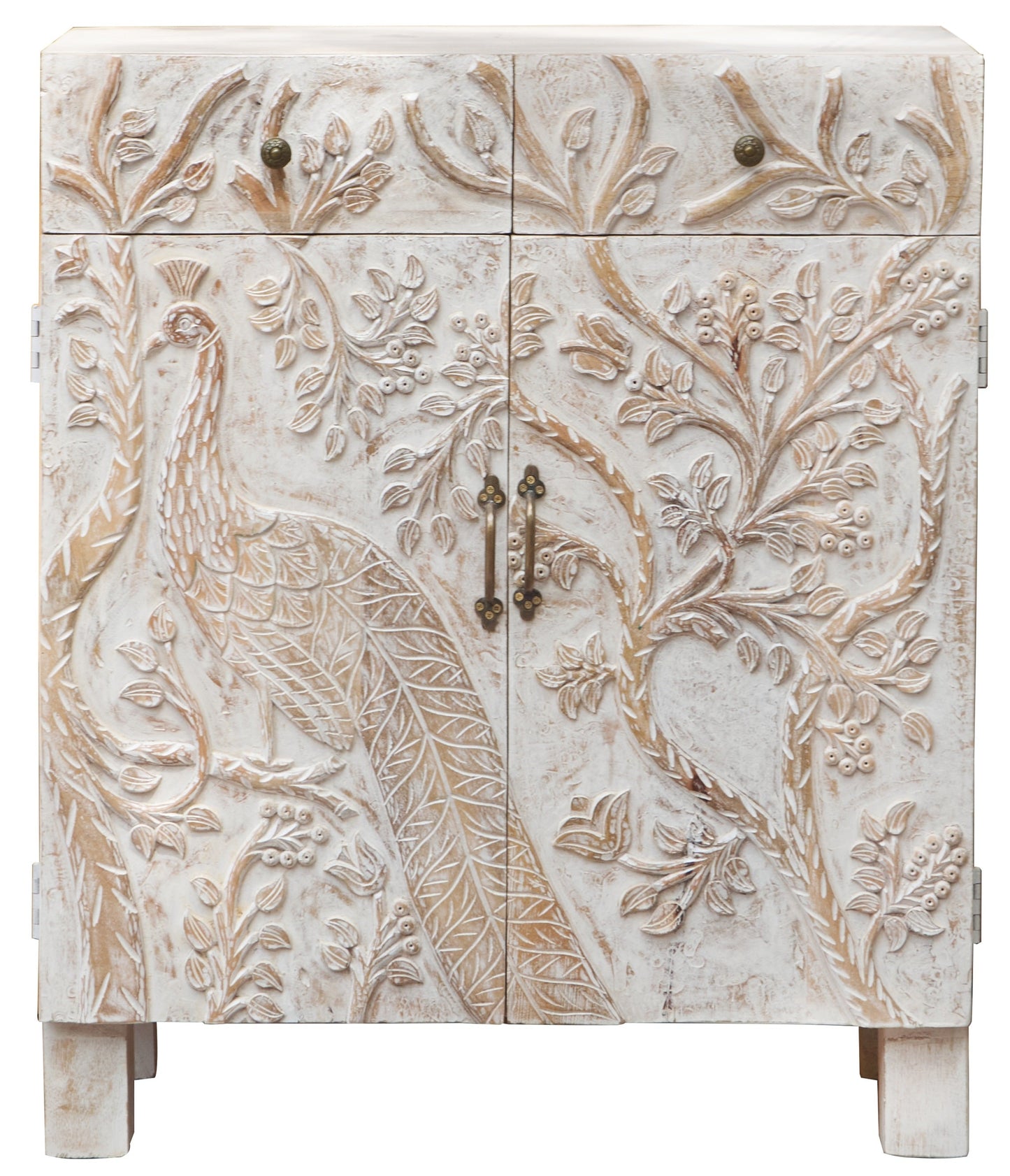 Leo Carved Wooden Cabinet