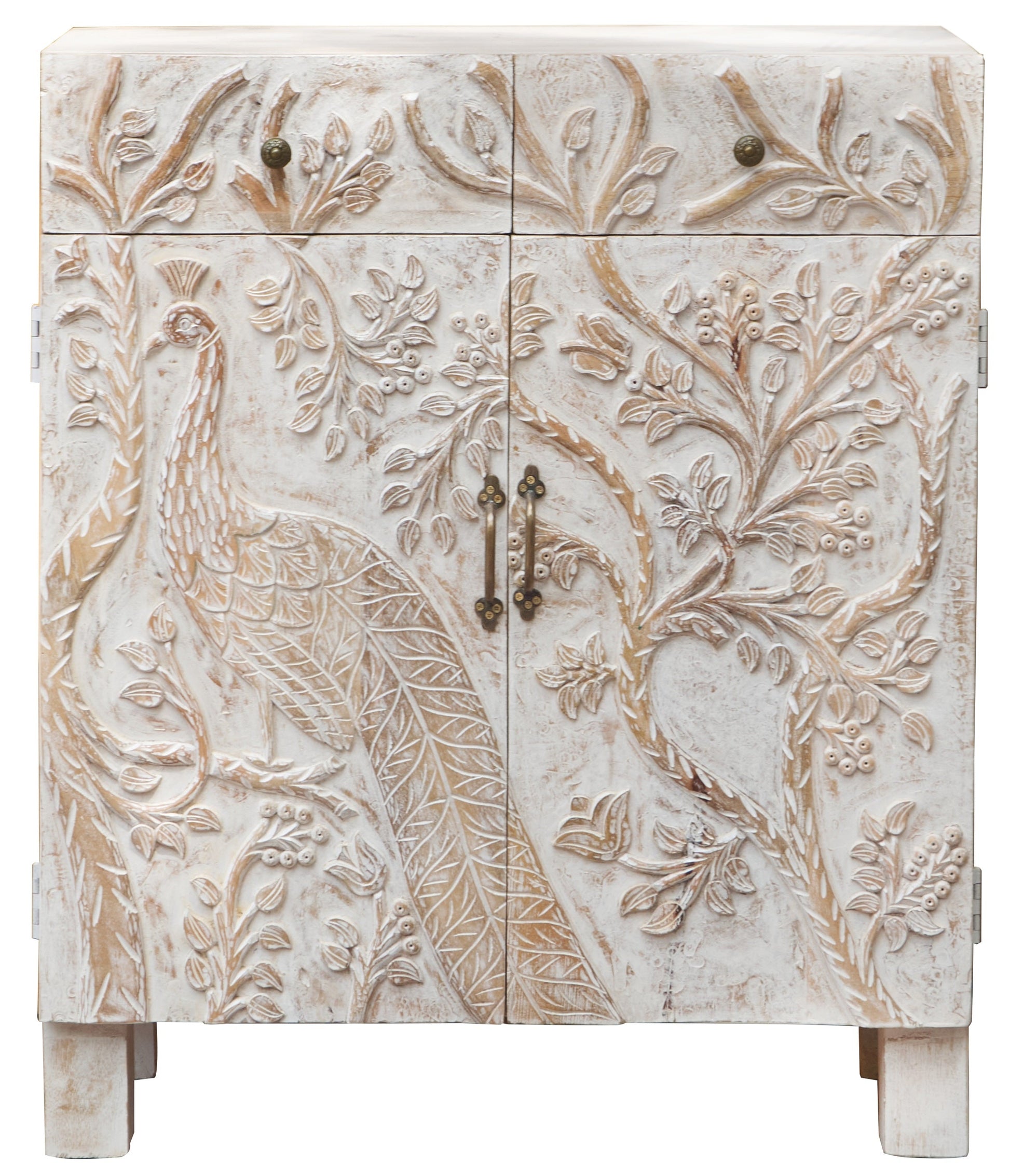 Leo Carved Wooden Cabinet