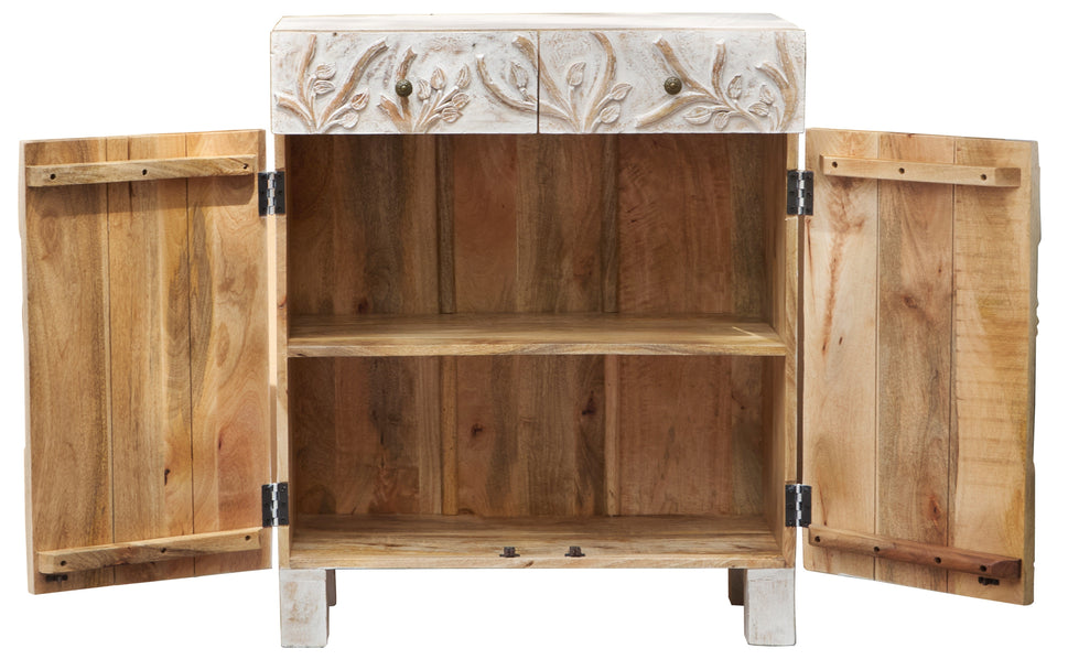 Leo Carved Wooden Cabinet