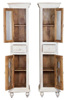 Switch Violet Hand Carved Wooden Bookshelves Set/2 2 image