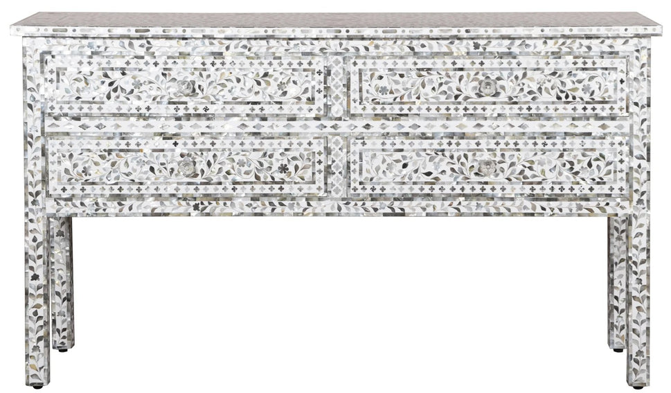 Peter Mother of Pearl Inlay Console Table