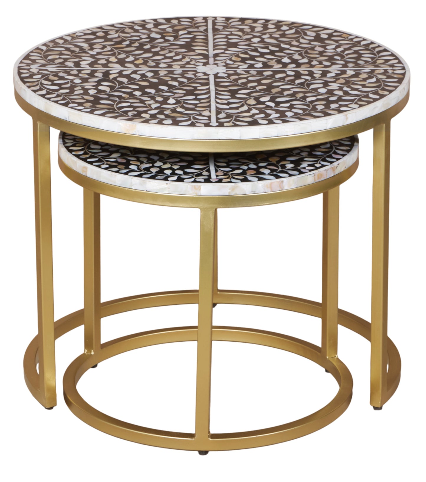 Liam Mother of Pearl Inlay  Nesting Table
