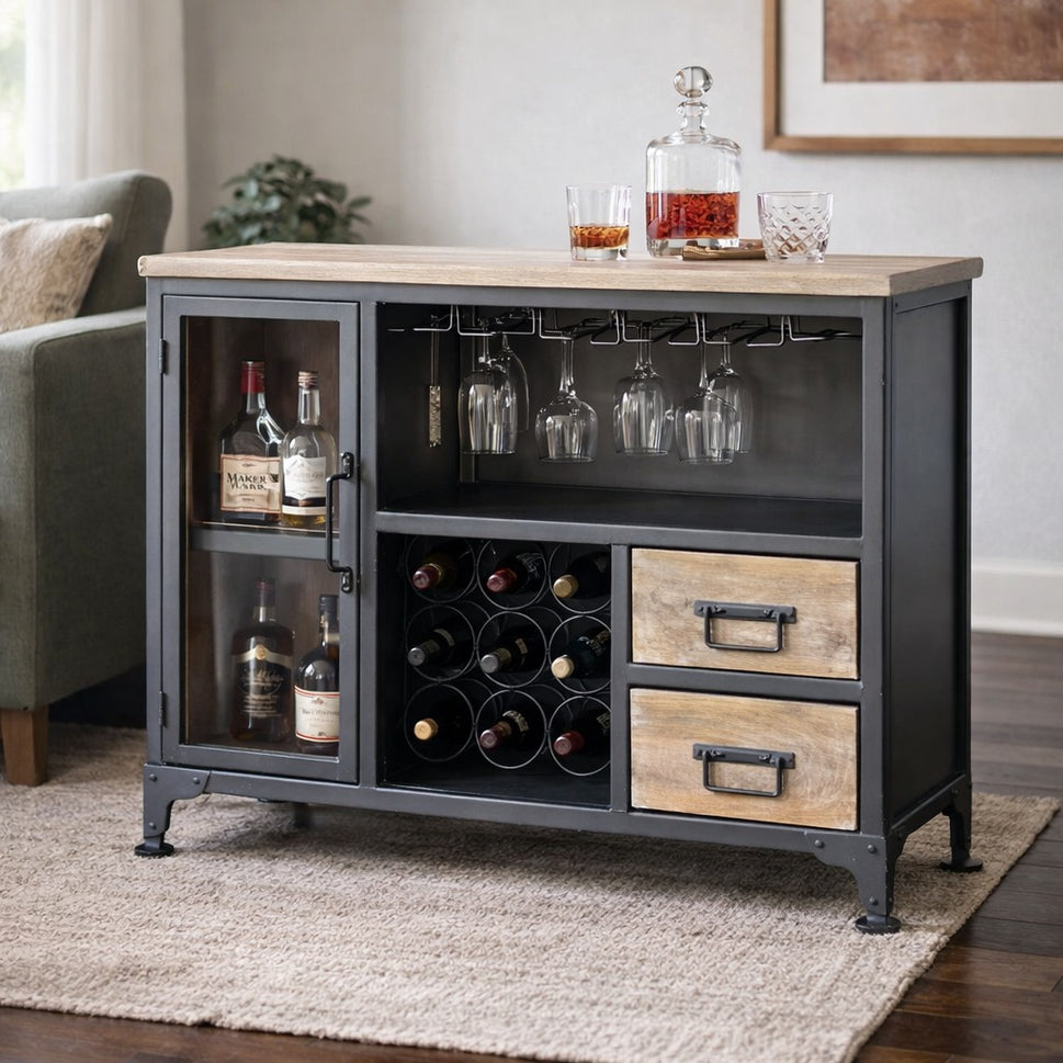 Chloe Wooden Bar Cabinet