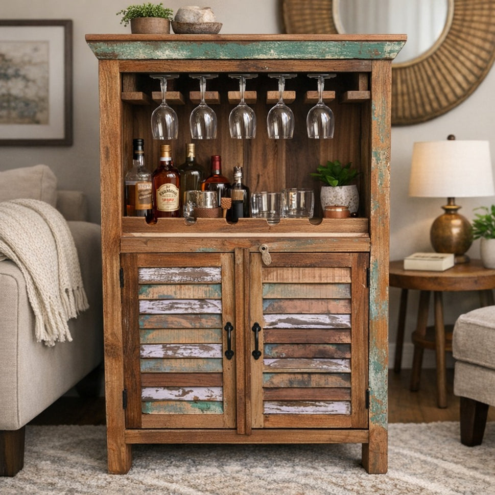 Jamie Wooden Bar Cabinet