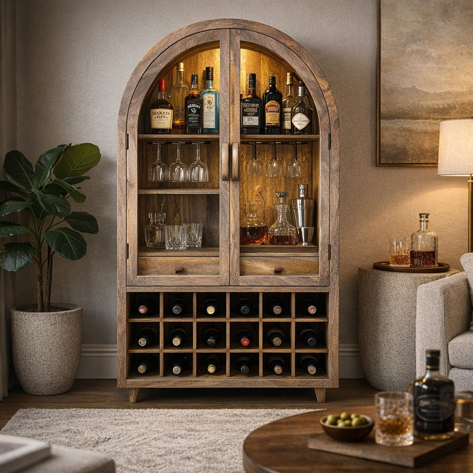 Simon Wooden Bar Cabinet