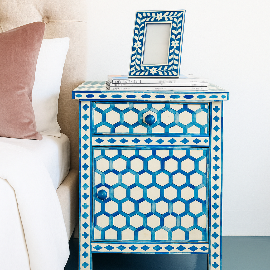 Kim Bone Inlay Bedside