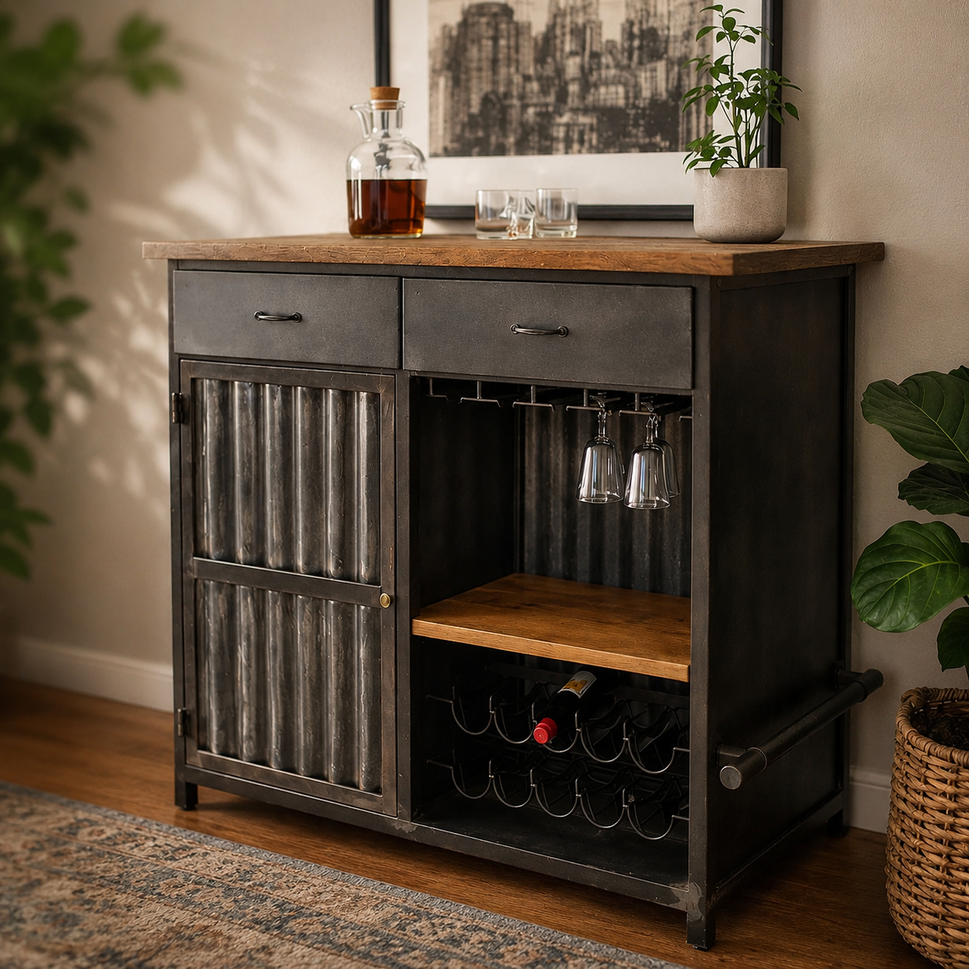 Daniel Wooden Bar Cabinet